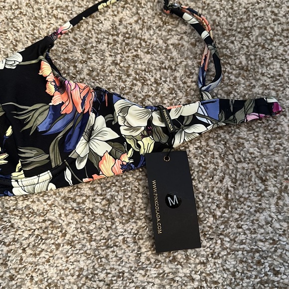 NWT Pinkcolada Tropez Bikini Top in Night Floral - Picture 5 of 8